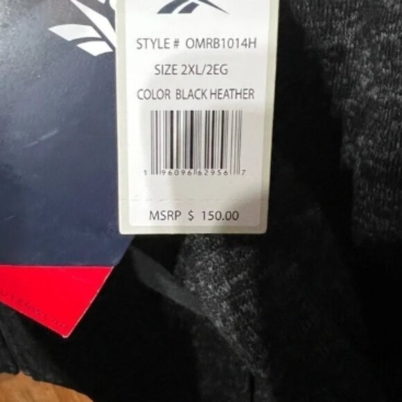 NWT-REEBOK-MEN’S Full Zip Jacket (Fleece Inside) - Picture 7 of 8